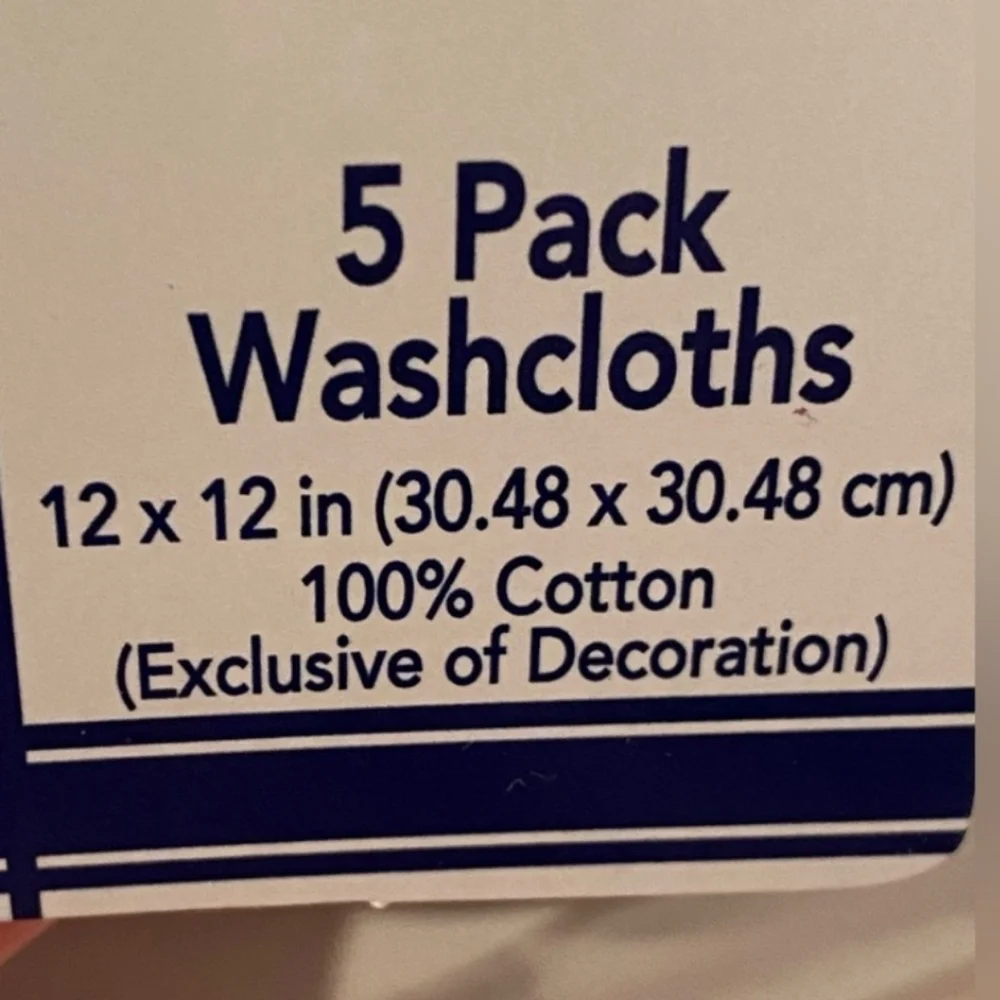 5 Pack Cotton Washcloths